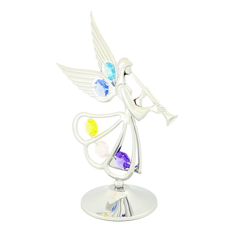 【送料無料】【おまけ付】天使 笛 おとめ座 置物 1 誕生日プレゼント 女性 お祝い ギフト キューピット 乙女座 クリスタル |  | 01