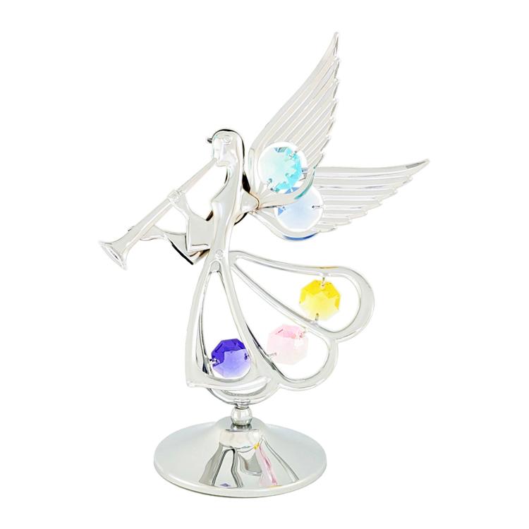 【送料無料】【おまけ付】天使 笛 おとめ座 置物 1 誕生日プレゼント 女性 お祝い ギフト キューピット 乙女座 クリスタル |  | 03