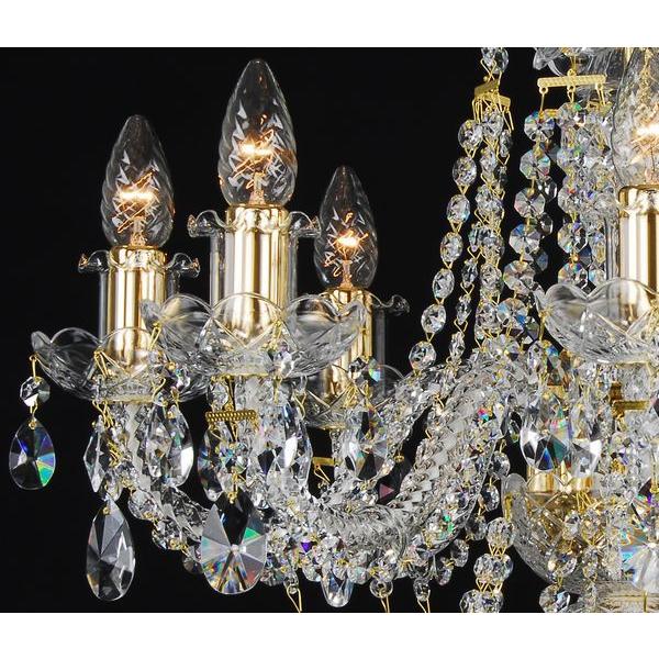 高級 クリスタル シャンデリア ゴールド【LED対応】天井照明 8灯ライト 高級 クリスタル シャンデリア ゴールド【LED対応】天井照明 8灯ライト