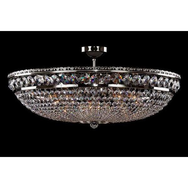 シャンデリア CH-12バスケットAS LED電球対応 12灯 高級 ボヘミア クリスタル 輸入 ゴールド LED 照明 天井照明 調光対応 受注生産の画像