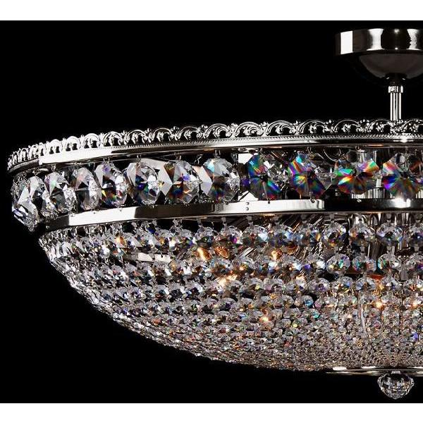 シャンデリア CH-12バスケットAS LED電球対応 12灯 高級 ボヘミア クリスタル 輸入 ゴールド LED 照明 天井照明 調光対応 受注生産の画像