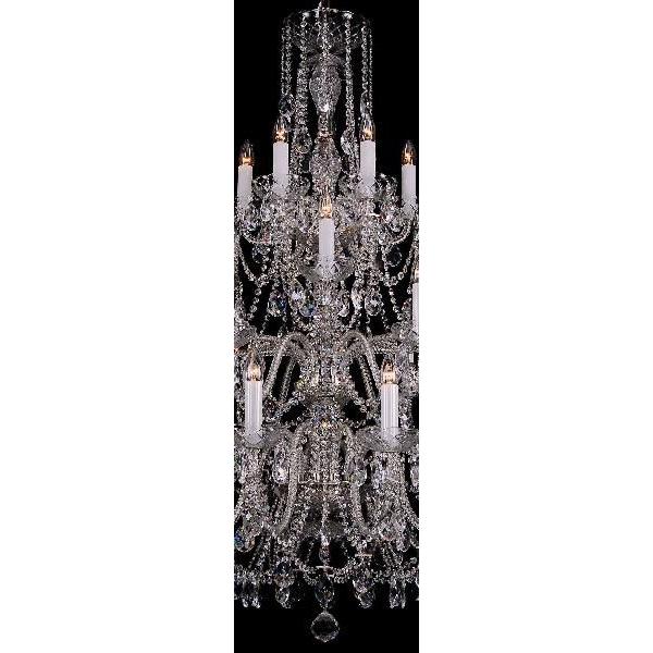 シャンデリア CH30XLS LED電球対応 30灯 高級 ボヘミア クリスタル 輸入 シルバー LED 照明 天井照明 調光対応 受注生産の画像