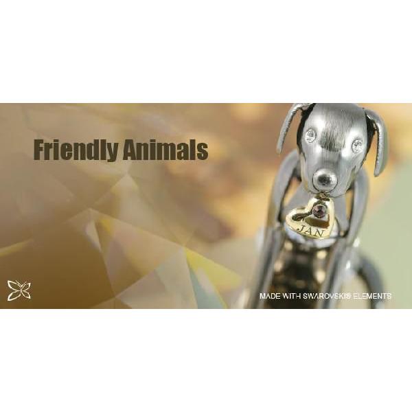 【送料無料】【おまけ付】親子 犬 置物 誕生日プレゼント 子供 女性 犬 イヌ いぬ 戌年 いぬ年 ペット スワロフスキー クリスタル |  | 02