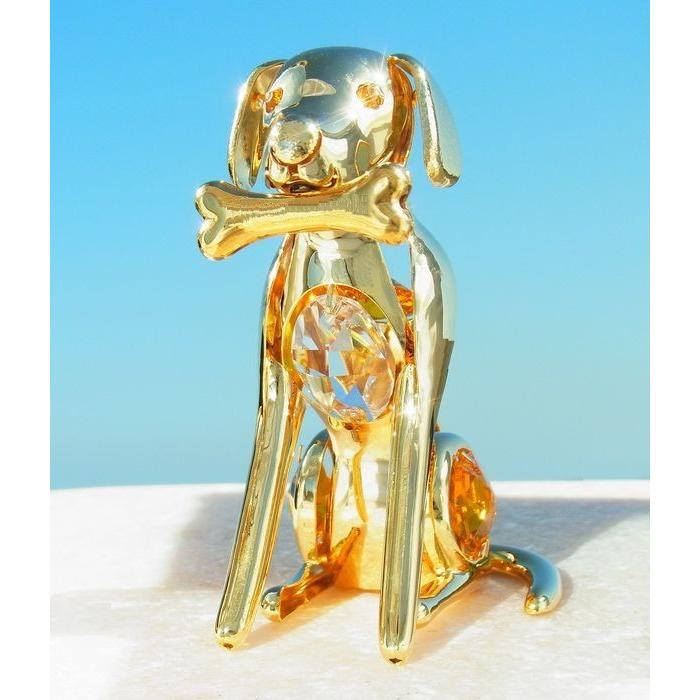 送料無料】【おまけ付】骨をくわえた 犬 置物 誕生日プレゼント 男性