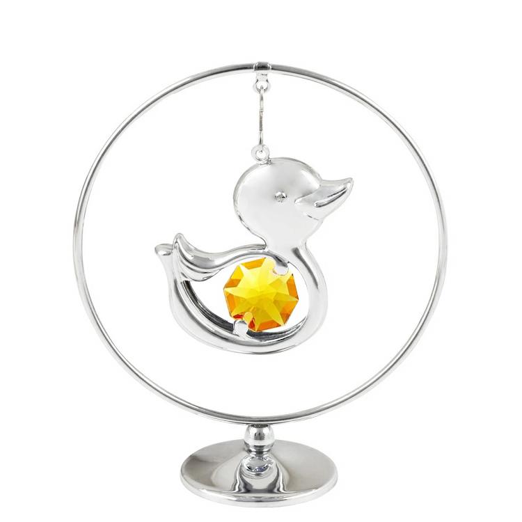 【送料無料】【おまけ付】アヒル 置物 誕生日プレゼント ギフト 贈り物 女性 男性 友達 あひる 隊長 鳥 酉年 クリスタル | 