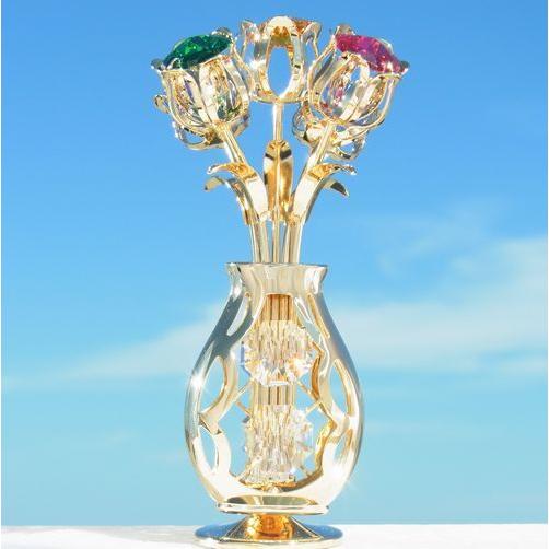 【送料無料】【おまけ付】花 置物 3 誕生日プレゼント フラワー ギフト 女性 母 お祝い 記念日 花ギフト 誕生日 スワロフスキー クリスタル |  | 01