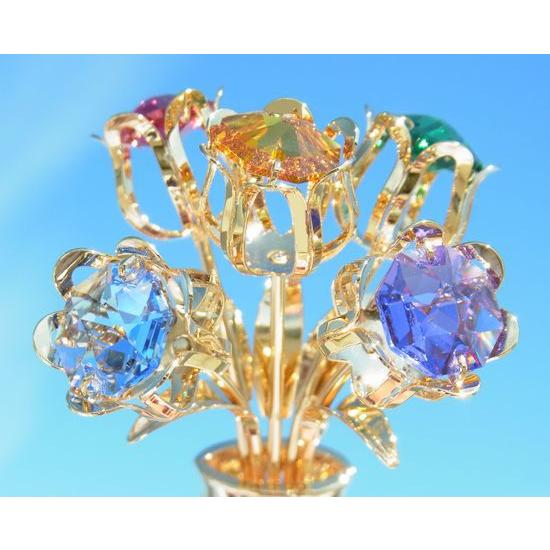 【送料無料】【おまけ付】花 置物 3 誕生日プレゼント フラワー ギフト 女性 母 お祝い 記念日 花ギフト 誕生日 スワロフスキー クリスタル |  | 02