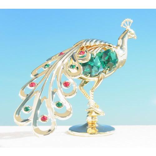 送料無料】【おまけ付】見返り 孔雀 置物 1 誕生日プレゼント