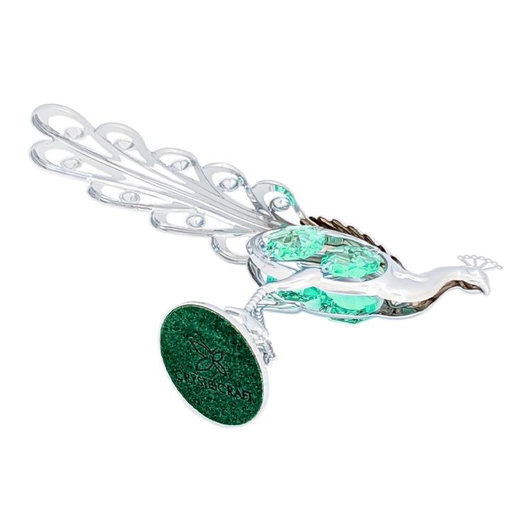 【送料無料】【おまけ付】見返り 孔雀 置物 2 縁起物 誕生日プレゼント 男性 女性 お祝い 記念日 クジャク 酉年 クリスタル |  | 05