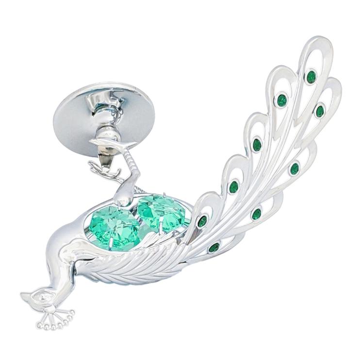 【送料無料】【おまけ付】見返り 孔雀 置物 2 縁起物 誕生日プレゼント 男性 女性 お祝い 記念日 クジャク 酉年 クリスタル |  | 06