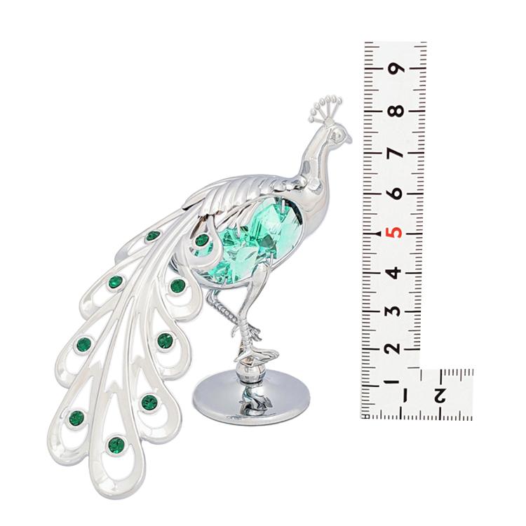 【送料無料】【おまけ付】見返り 孔雀 置物 2 縁起物 誕生日プレゼント 男性 女性 お祝い 記念日 クジャク 酉年 クリスタル |  | 07