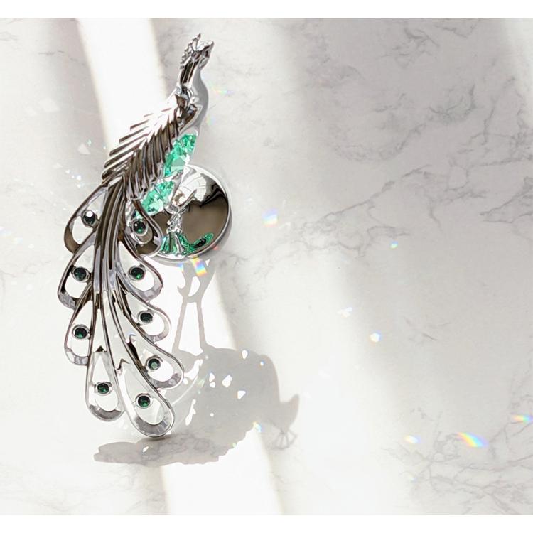 【送料無料】【おまけ付】見返り 孔雀 置物 2 縁起物 誕生日プレゼント 男性 女性 お祝い 記念日 クジャク 酉年 クリスタル |  | 09