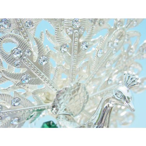 【送料無料】【おまけ付】孔雀 置物２ 縁起物 誕生日プレゼント 女性 男性 お祝い 記念日 クジャク とり年 酉年 クリスタル |  | 01