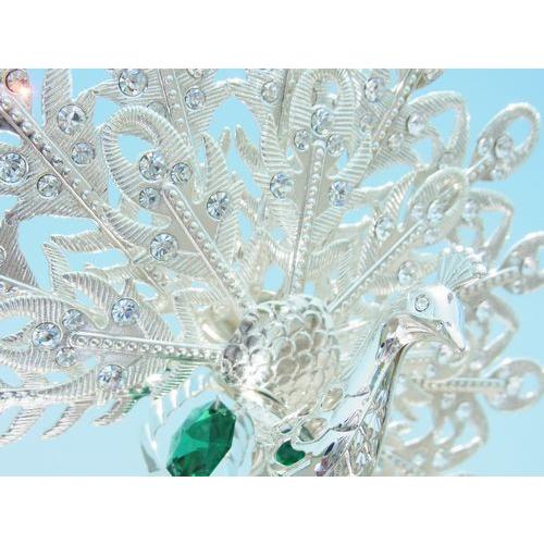 【送料無料】【おまけ付】孔雀 置物２ 縁起物 誕生日プレゼント 女性 男性 お祝い 記念日 クジャク とり年 酉年 クリスタル |  | 02