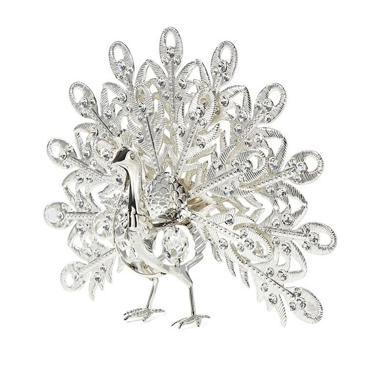 【送料無料】【おまけ付】白い 孔雀 置物 誕生日プレゼント 男性 女性 お祝い 記念日 風水 縁起物 クジャク とり年 クリスタル |  | 01