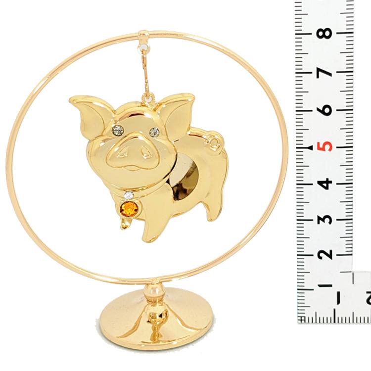 【送料無料】【おまけ付】かわいい ブタ  置物 誕生日プレゼント ギフト 女性 男性 ぶた 豚 スワロフスキー クリスタル |  | 06