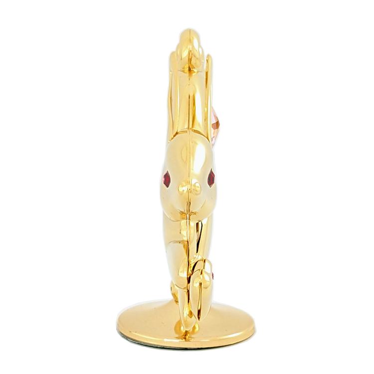 【送料無料】【おまけ付】跳ねウサギ 置物 誕生日プレゼント 女性 男性 うさぎ 兎 うさぎ年 兎年 スワロフスキー クリスタル |  | 02