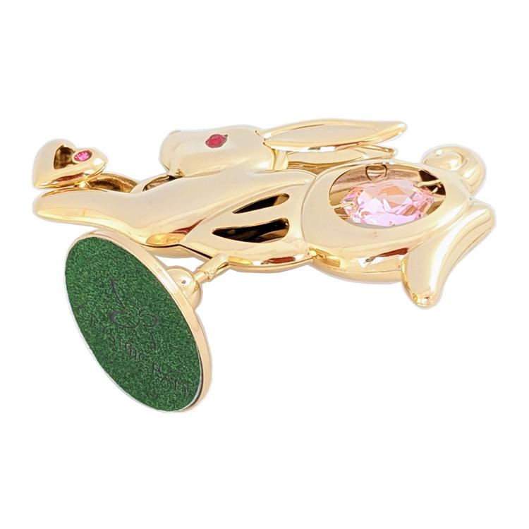 【送料無料】【おまけ付】跳ねウサギ 置物 誕生日プレゼント 女性 男性 うさぎ 兎 うさぎ年 兎年 スワロフスキー クリスタル |  | 04