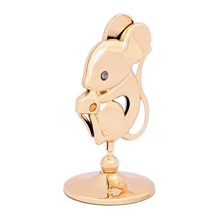 【送料無料】【おまけ付】ネズミ 置物 誕生日プレゼント ギフト 贈り物 女性 男性 ねずみ 鼠年 ねずみ年 スワロフスキー クリスタル |  | 01