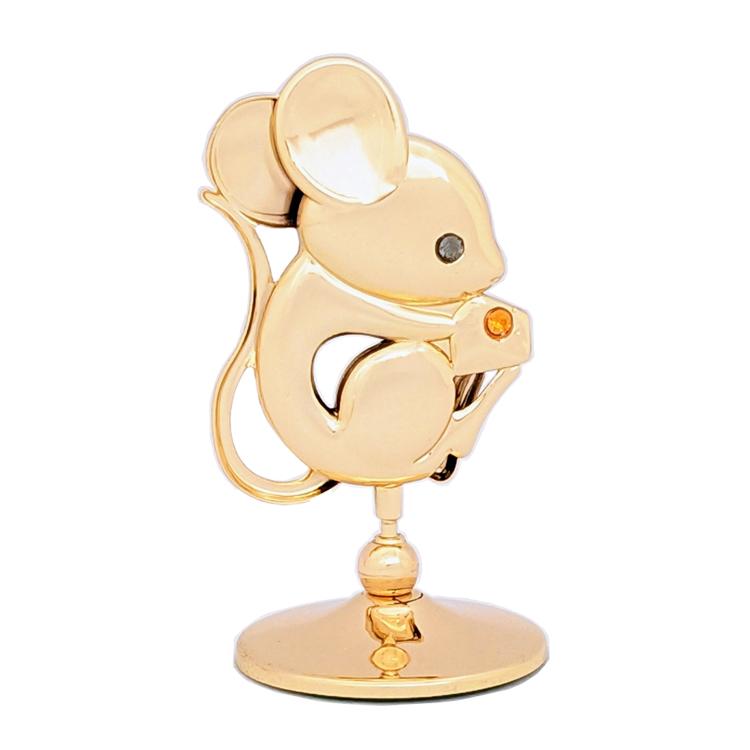 【送料無料】【おまけ付】ネズミ 置物 誕生日プレゼント ギフト 贈り物 女性 男性 ねずみ 鼠年 ねずみ年 スワロフスキー クリスタル |  | 03