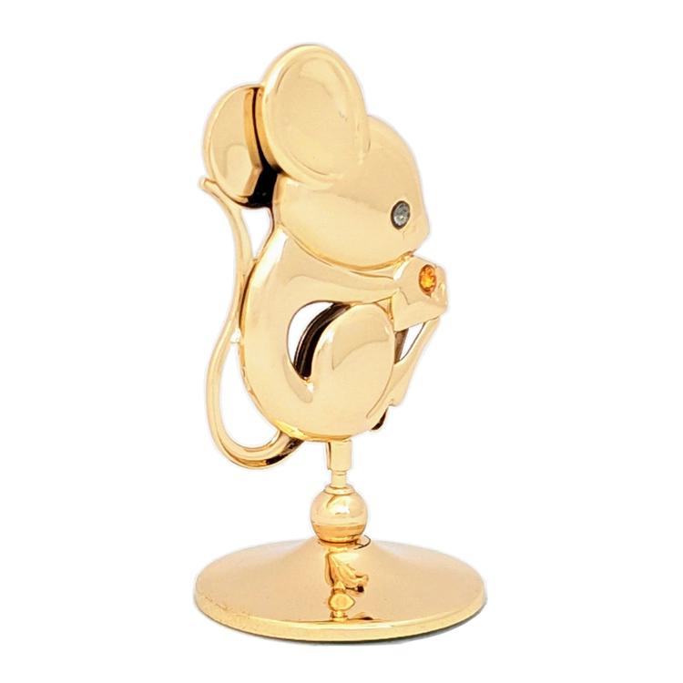 【送料無料】【おまけ付】ネズミ 置物 誕生日プレゼント ギフト 贈り物 女性 男性 ねずみ 鼠年 ねずみ年 スワロフスキー クリスタル |  | 04