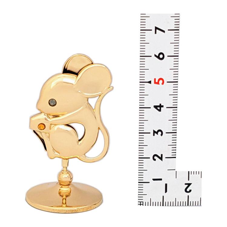 【送料無料】【おまけ付】ネズミ 置物 誕生日プレゼント ギフト 贈り物 女性 男性 ねずみ 鼠年 ねずみ年 スワロフスキー クリスタル |  | 07