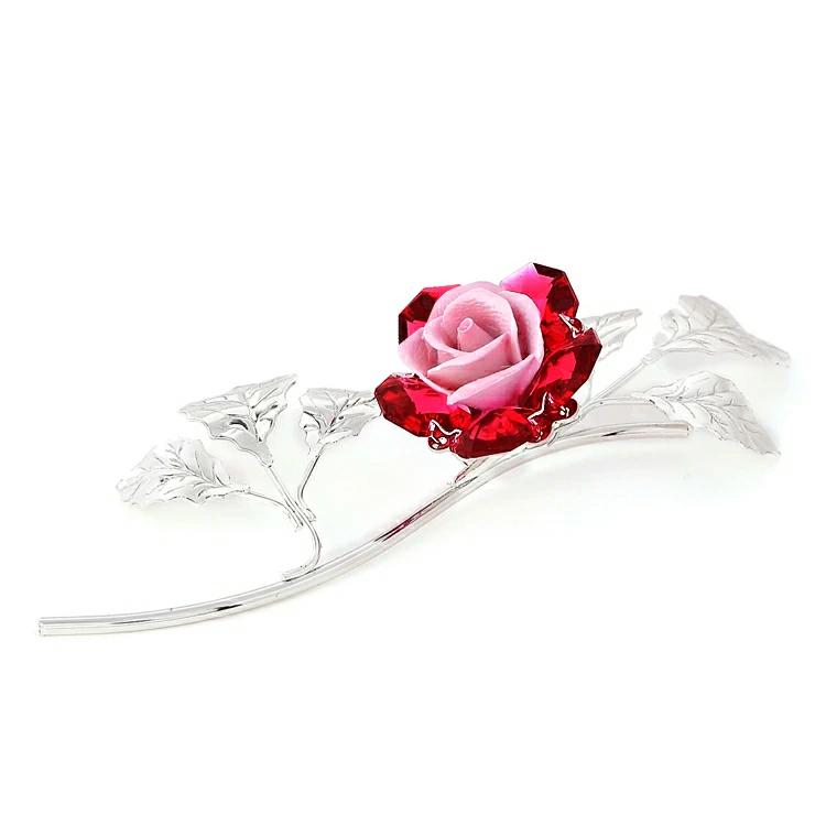 【送料無料】 薔薇 置物 誕生日プレゼント フラワー 花 女性 バラ 母の日 結婚記念日 スワロフスキー クリスタル |  | 01