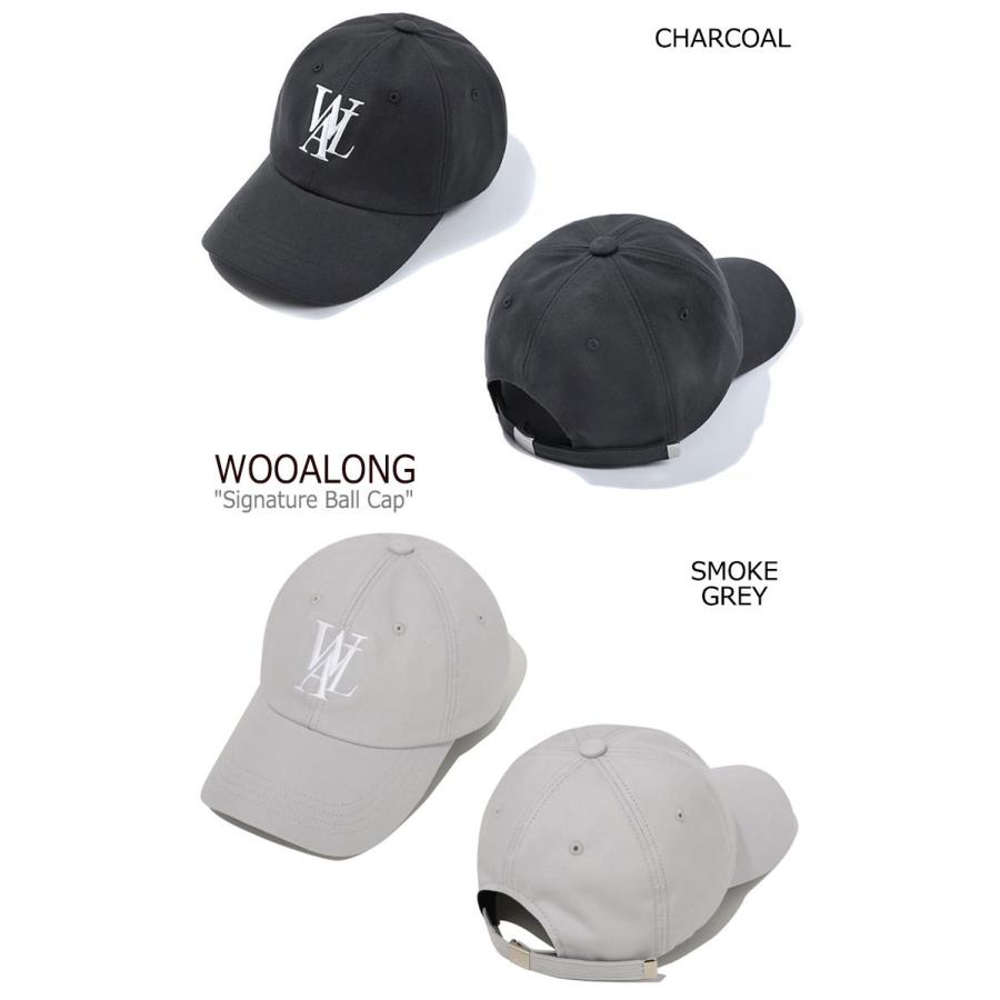 ウアロン キャップ WOOALONG SIGNATURE BALL CAP シグネチャー ボールキャップ CHARCOAL GREEN MOCHA WINE SMOKE GREY EL53XX00062/43/37/31/51 ACC｜andselect｜03