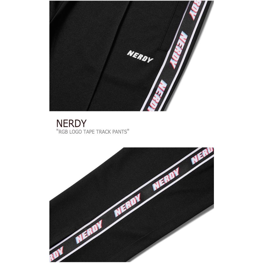 ノルディ ボトムス NERDY メンズ レディース RGB LOGO TAPE TRACK PANTS RGB ロゴ テープ トラック パンツ BLACK CREAM PURPLE ノルディー ウェア｜andselect｜05