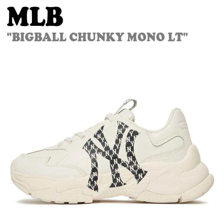 エムエルビー スニーカー MLB BIGBALL CHUNKY MONO LT NEW YORK YANKEES ビッグ ボール チャンキー モノ LT ニューヨーク ヤンキース 3ASHCM01N-50WHS シューズ
