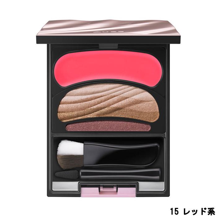 SALE価格　オーブ ブラシひと塗りシャドN 15 レッド系 グラデーション オーブ 花王 ブラシひと塗りシャドウ N 15 レッド系 4.5g [ KAO AUBE