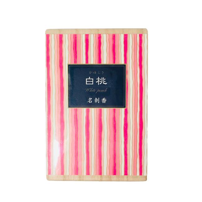 4902125384712 【180個入】 かゆらぎ 白桃 名刺香 桐箱6入 99657【キャンセル不可】 かゆらぎ 日本香堂 白桃 名刺香 桐箱 6入 お香 香り袋 名刺入れ 財布