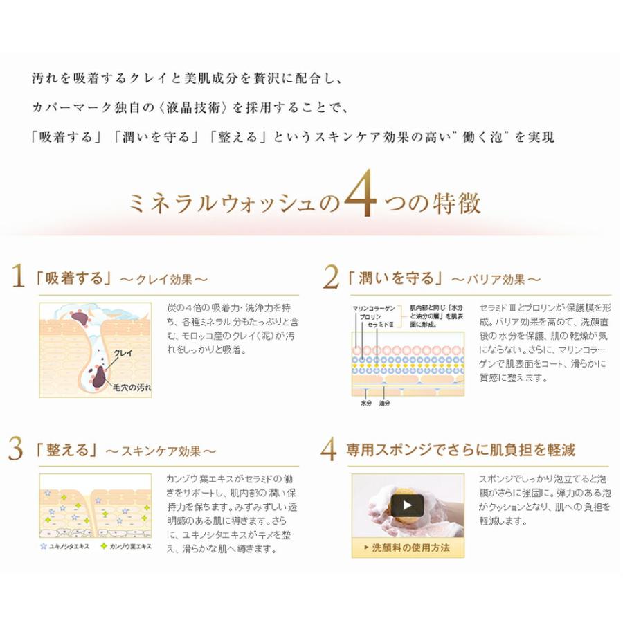 COVERMARK（カバーマーク） ミネラルウォッシュ 125g 専用泡立て 