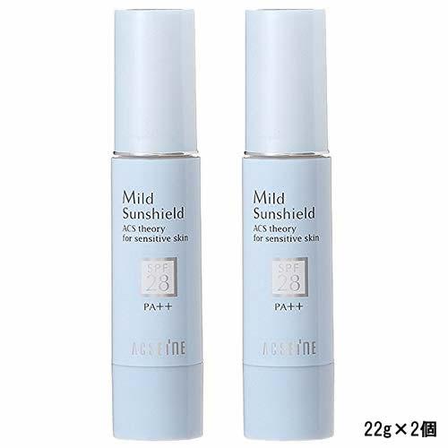 アクセーヌ マイルドサンシールド 日焼け止め 化粧下地 22g 4点 ACSEINE（アクセーヌ） マイルドサンシールド SPF28・PA++ 22g 2個
