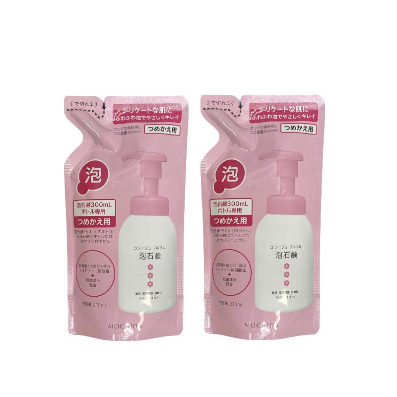 8袋セット コラージュフルフル 泡石鹸 ピンク 詰め替え 210ml コラージュフルフル 泡石鹸 ピンク 詰替 210ML / ウエルシア