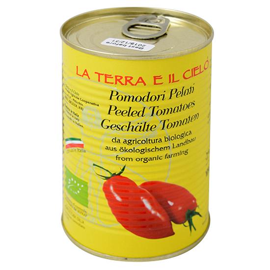 ラ・テラ・エ・イル・チェロ 有機ホールトマト 400g 取り寄せ商品
