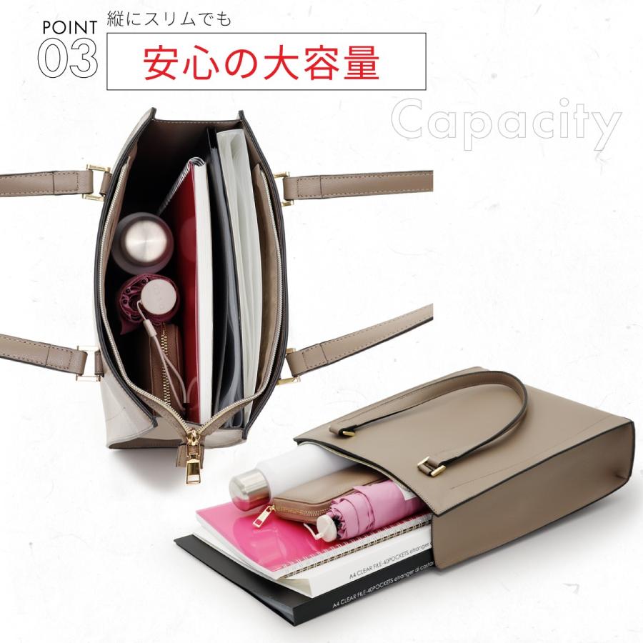 縦型トートバッグ レディース 軽い a4 バッグ 通勤 大きめ 通勤バッグ 軽量 大容量 自立 仕事用バッグ ファスナー andshin トートバッグの画像