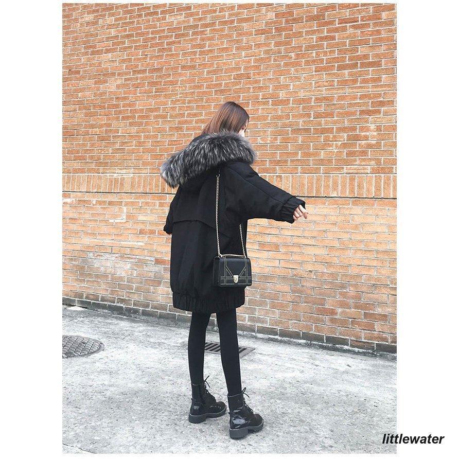 中綿コート ドルマンスリーブ 裾ゴム ミドル丈 オーバーサイズ