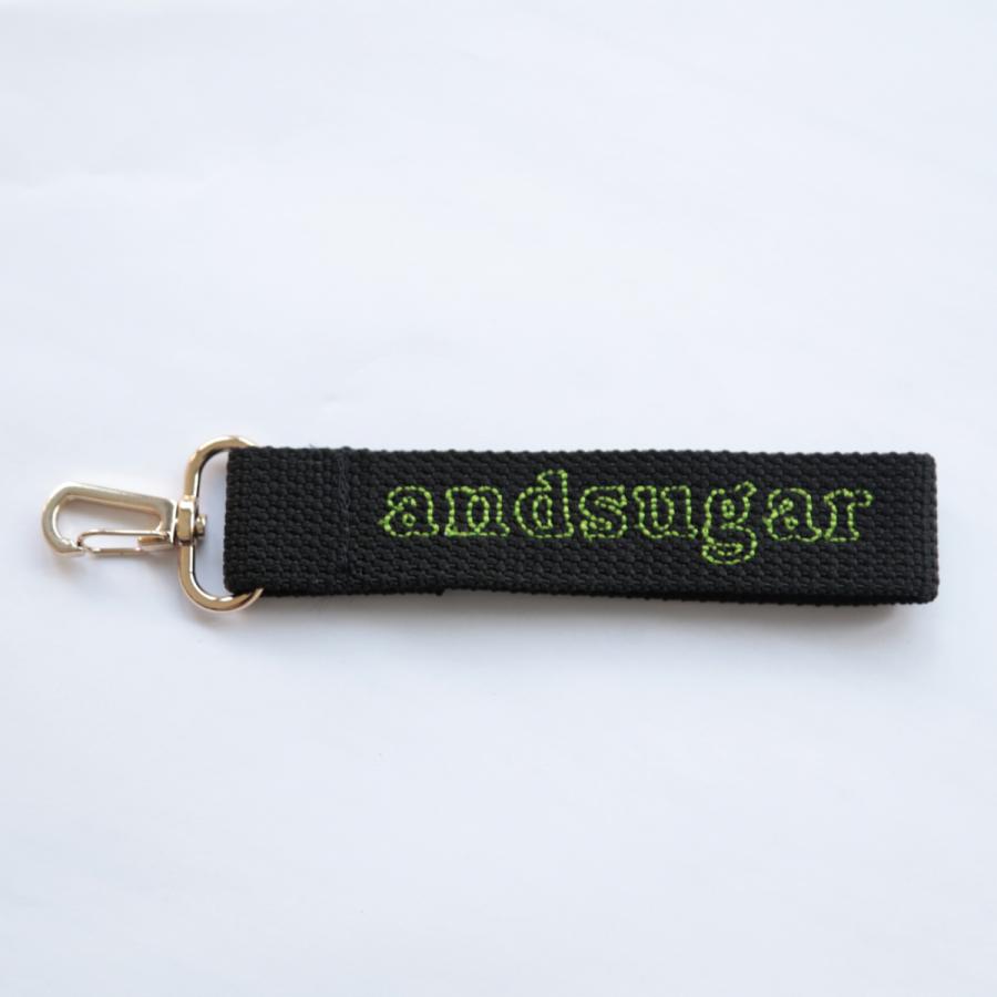 オリジナル名入れストラップ ブラック 刺繍 オリジナルキーホルダー ネームタグ キッズキーホルダー ノベルティ 推し活 わんちゃん ギフト プレゼント|andsugar|02