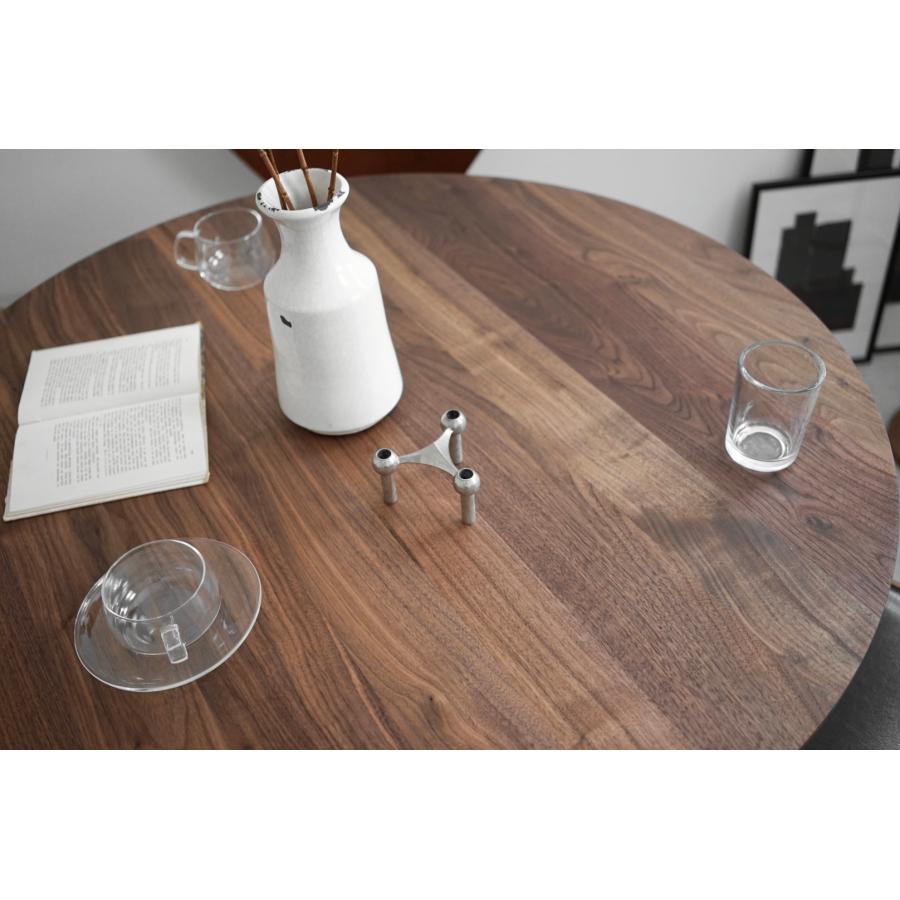 大人気　新品同様　ウォールナット　ラウンドテーブル　ナチュラル　モダン　北欧 ダイニングテーブル 丸 100cm 4人 5人 カフェテーブル