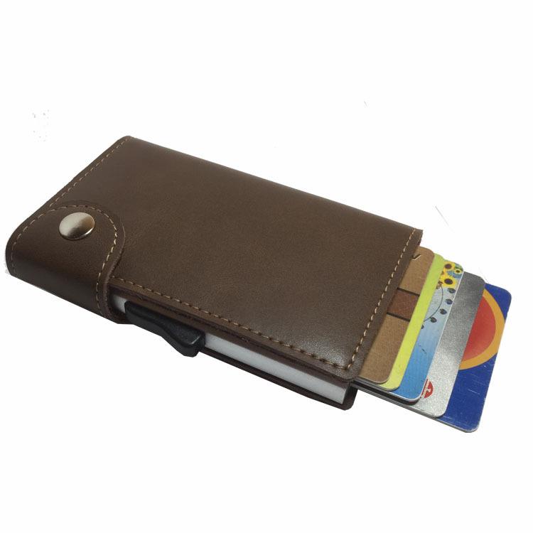 クレジットカードケース スライド式 小銭お札入れ 本革 スマート メンズ レディース キャッシュレス ミニ財布 マネークリップ ギフト 薄型 | ブランド登録なし | 16