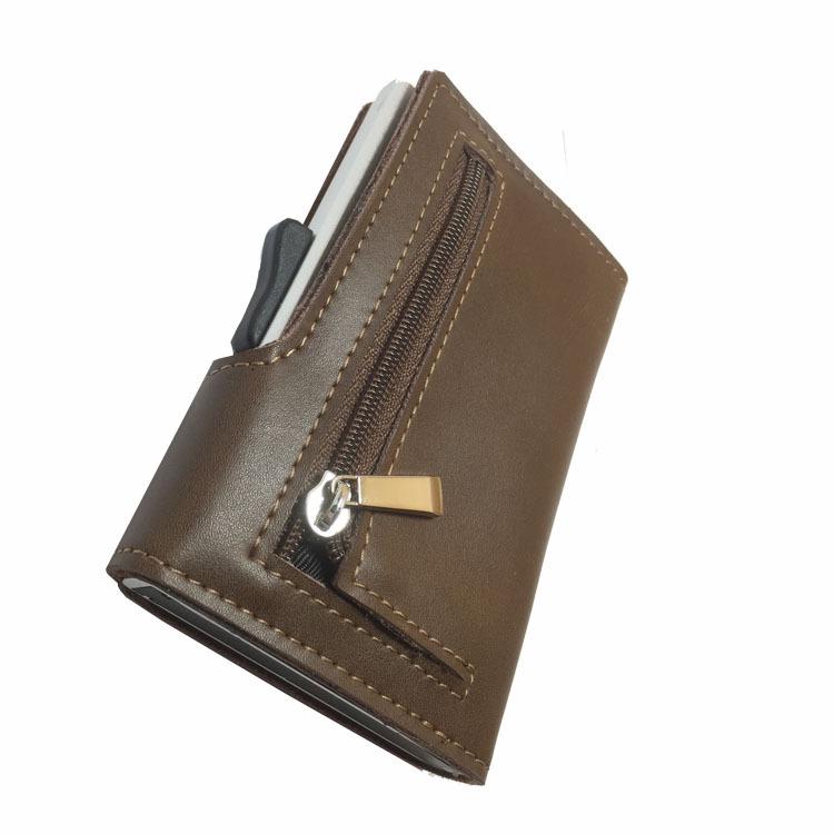 クレジットカードケース スライド式 小銭お札入れ 本革 スマート メンズ レディース キャッシュレス ミニ財布 マネークリップ ギフト 薄型 | ブランド登録なし | 01