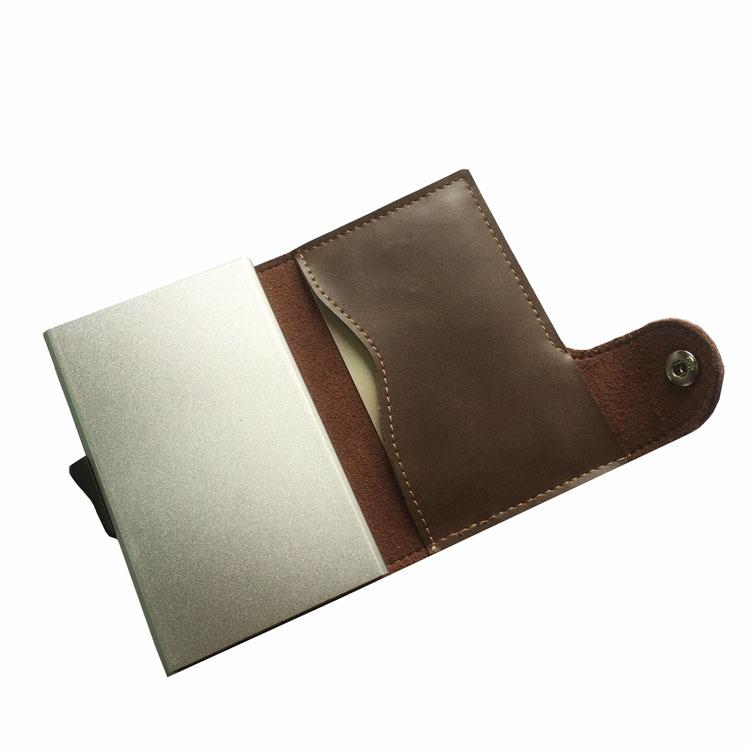 クレジットカードケース スライド式 小銭お札入れ 本革 スマート メンズ レディース キャッシュレス ミニ財布 マネークリップ ギフト 薄型 | ブランド登録なし | 02