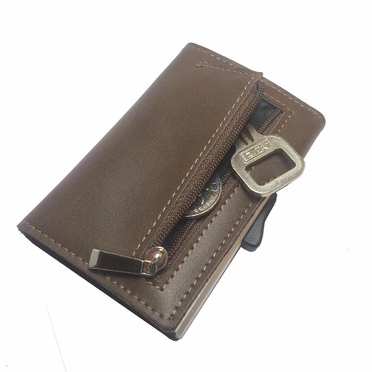 クレジットカードケース スライド式 小銭お札入れ 本革 スマート メンズ レディース キャッシュレス ミニ財布 マネークリップ ギフト 薄型 | ブランド登録なし | 03