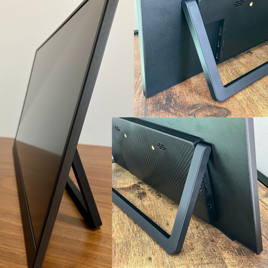 モバイルモニター ディスプレイ 13.3インチ デュアルモニター サブモニター ポータブルモニター 外付けモニター コスパ 自立スタンド付 角度調整 縦置き |  | 15