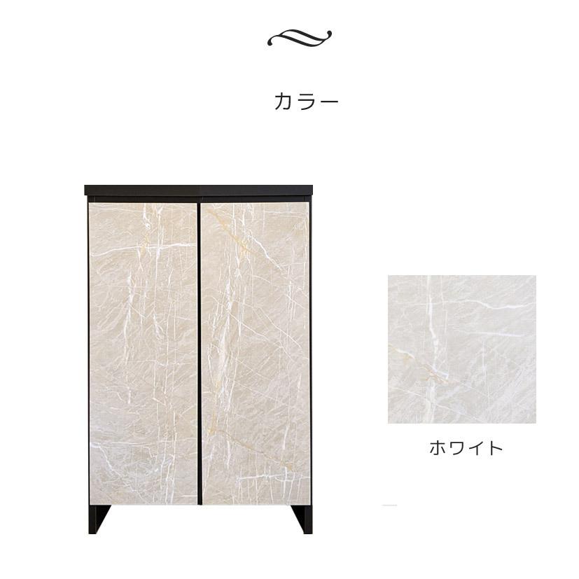 下駄箱 靴箱 完成品 日本製 国産 モダン おしゃれ 石目調 石目模様 収納 シューズボックス 幅60cm フルオープン ブラック ホワイト | 未来商会 | 05