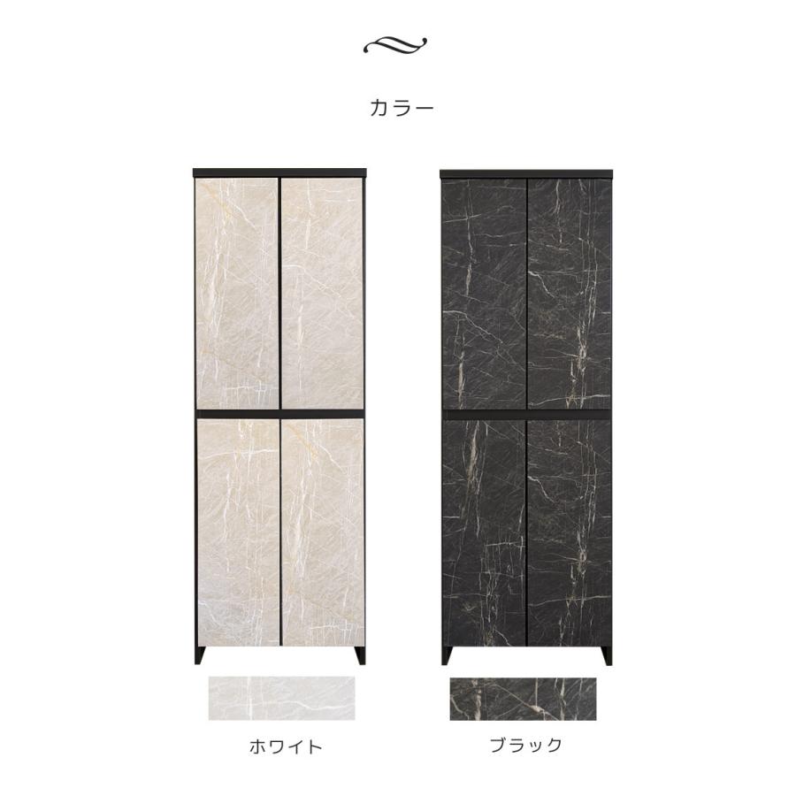 下駄箱 靴箱 幅60cm 完成品 シューズボックス モダン おしゃれ 石目調 石目模様 国産 日本製 60 収納 フルオープン ブラック ホワイト_4