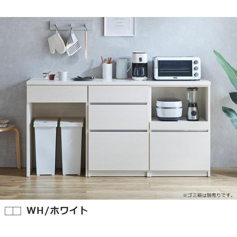 キッチンカウンター キッチン収納 幅180cm 組み替え可能 食器棚 国産 日本製 収納 引き出し収納 キッチンボード 開き扉 レイアウト変更 フルオープンレール | 未来商会 | 13