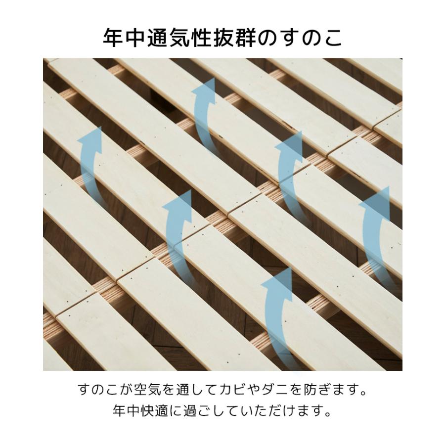 未来商会 ワイドダブルベッド ベッドフレーム 幅150cm フレームのみ