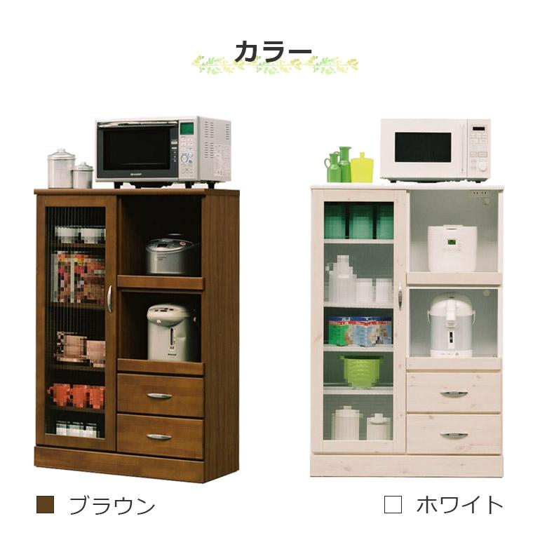 レンジ台 キッチンキャビネット 食器棚 キッチン収納 幅80cm キッチンラック 収納棚 カウンター 開き戸 クロスガラス 国産 開梱設置_6
